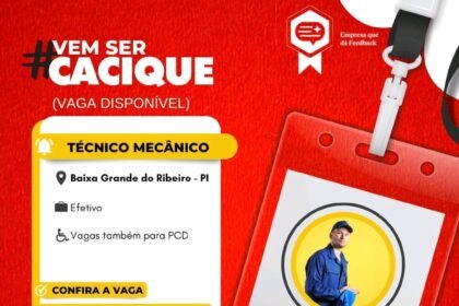 Vaga para Técnico Mecânico em Baixa Grande do Ribeiro