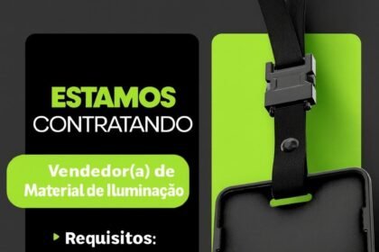 Vaga para Vendedor(a) de Material de Iluminação