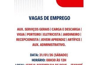 Diversas vagas de emprego