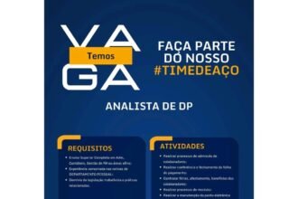 Vaga de emprego para Analista de DP