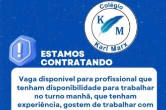 Vaga de emprego para Pedagogia