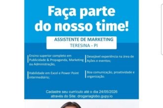 Vaga de emprego para Assistente de Marketing