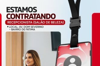 Vaga de emprego para Recepcionista
