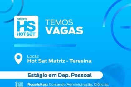 Vagas de Estágio para DP, Contabilidade e Importação