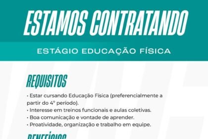 Vaga de Estágio para Ed. Física