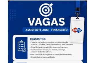 Vaga de emprego para Assistente Administrativo