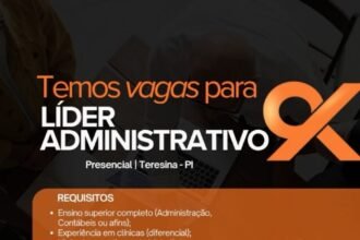 Vaga de emprego para Líder Administrativo em Teresina