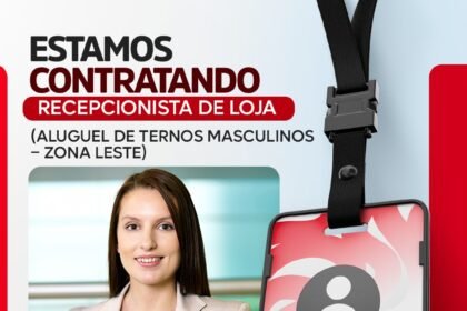 Vaga de emprego para Recepcionista de Loja