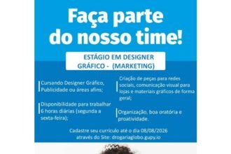 Vaga de Estágio para Designer Gráfico 