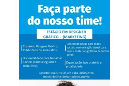 Vaga de Estágio para Designer Gráfico 