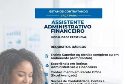 Vaga de emprego para Assistente ADM Financeiro