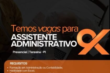 Vaga de emprego para Assistente Administrativo