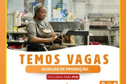 Vaga de emprego para Auxiliar de Produção (PCD)