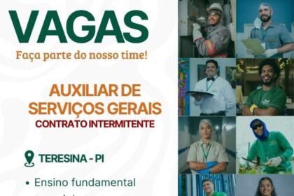 Vaga de emprego para Auxiliar de Serviços Gerais