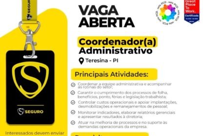 Vaga de emprego para Coordenador(a) Administrativo
