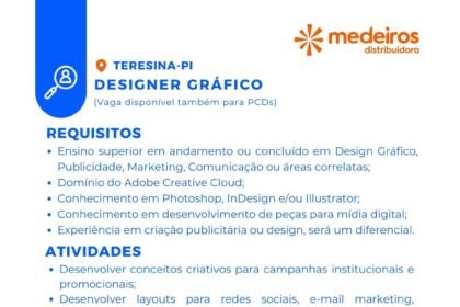 Vaga de emprego para Designer Gráfico