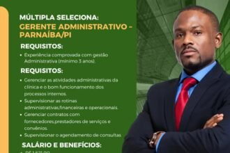Vaga de emprego para Gerente Administrativo em Parnaíba