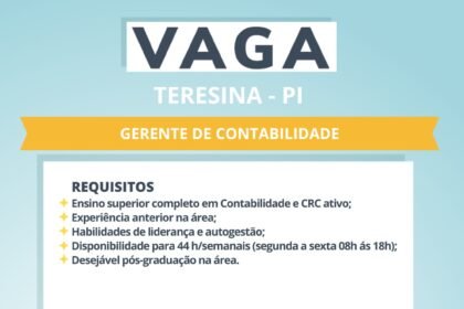 Vaga de emprego para Gerente de Contabilidade em Teresina