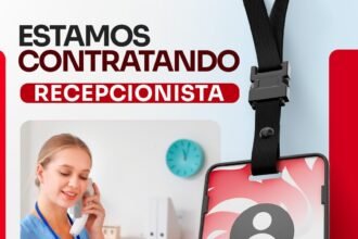 Vaga de emprego para Recepcionista