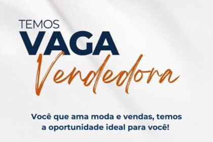 Vaga de emprego para Vendedora