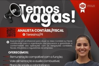 Vaga para Analista Contábil/Fiscal em Teresina