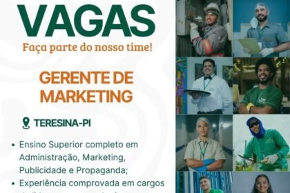 Vaga de emprego para Gerente de Marketing